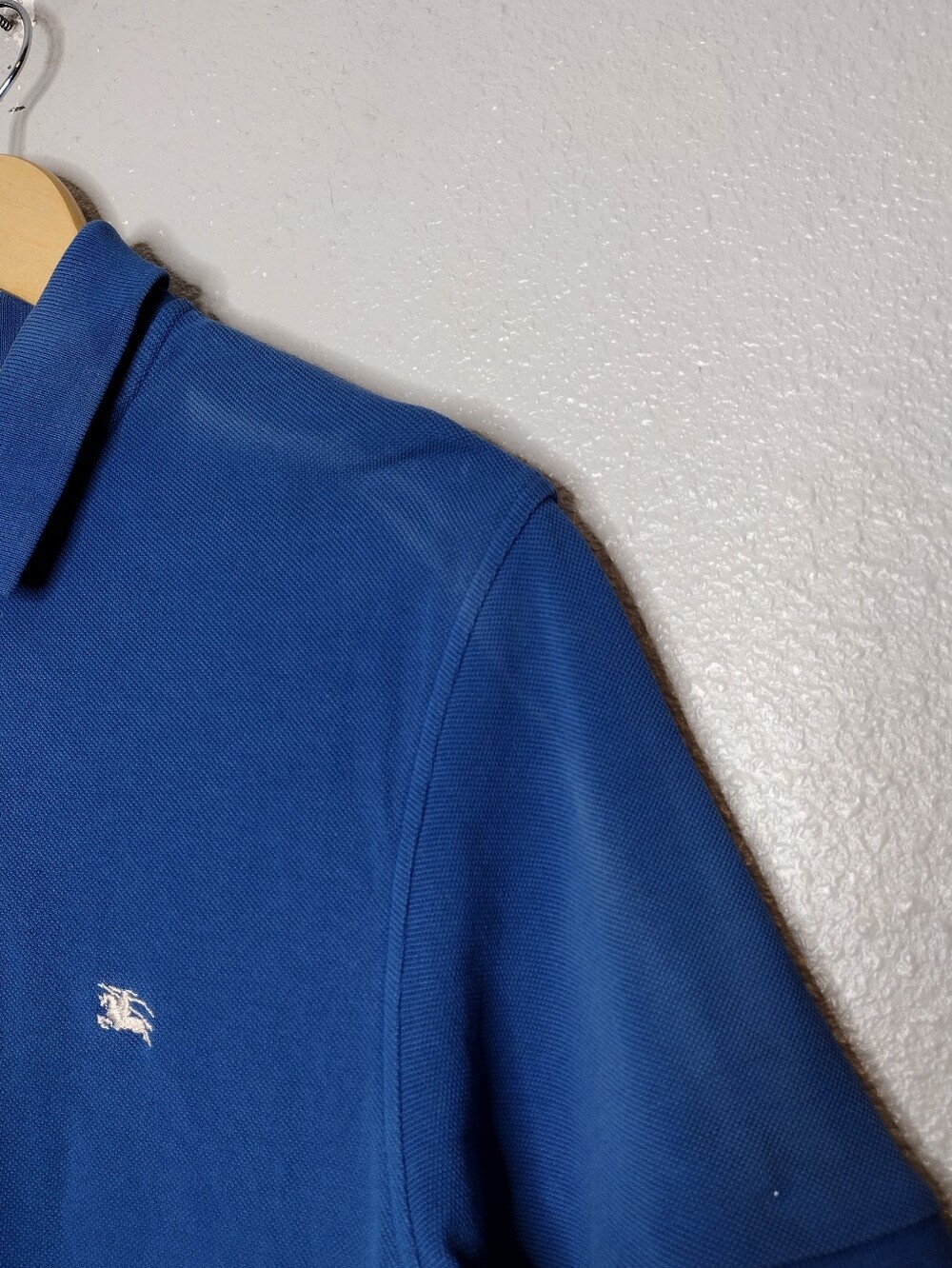 Burberry Blue Slim Fit Short Sleeve Polo Shirt Sz M - Picture 14 of 16